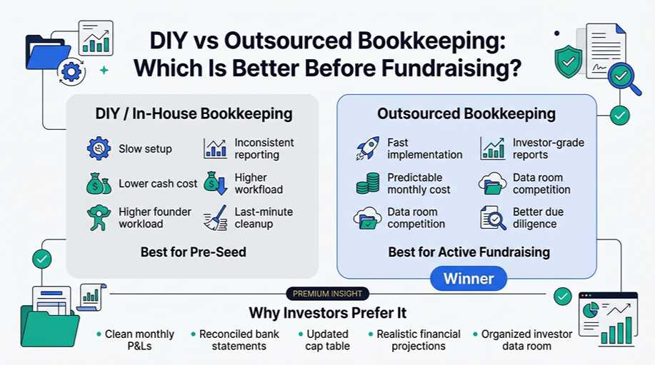 DIY vs Outsourced Bookkeeping which is better before fundraising